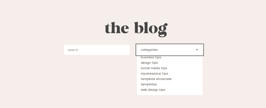 Categorie del blog
